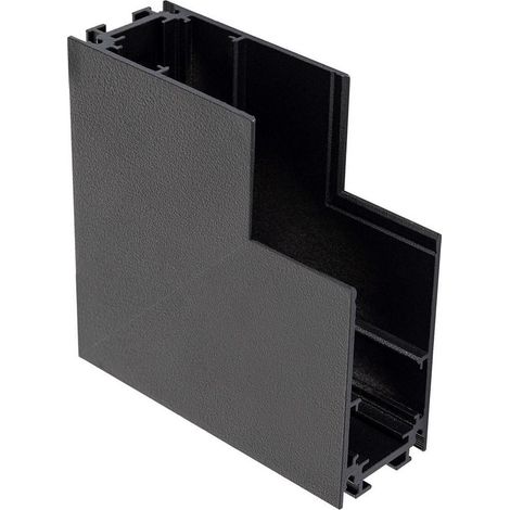Raccord en L Vertical pour Rail Magnétique Suspendu 20mm Noir