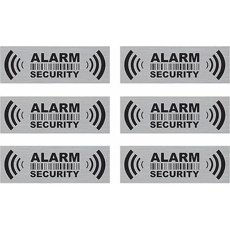 2.9x1in Security Alarm Warning Sticker Sticker Car Home Showcase Durable Waterproof Vinyl (1/3)