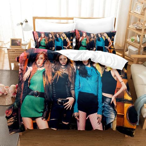 KLVGTIFS PU - Blackpink Multicolore Housse de Couette 3 Pièces 200x200 avec 2 Taie Oreillers 50x75 Microfibre Super Douce Cadeaux fans-Motif2 (1/5)