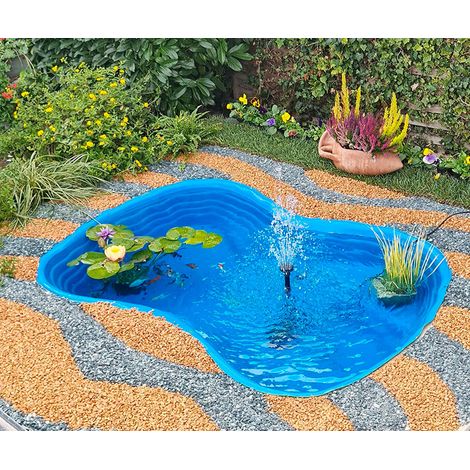 Laghetto Artificiale da Giardino 178x125x45 cm in Polietilene 610 Litri Azzurro (1/3)