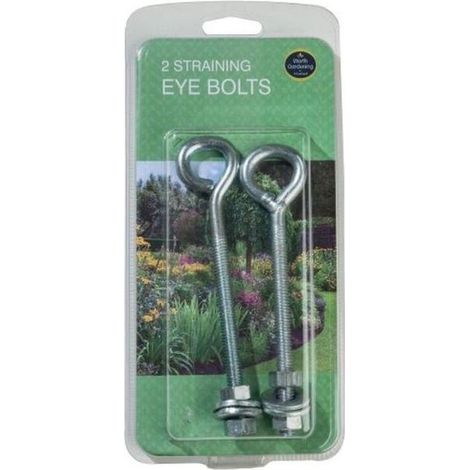 Straining Eye Bolts Galvanized Steel Silver Pack Of Two Garland (1/2)