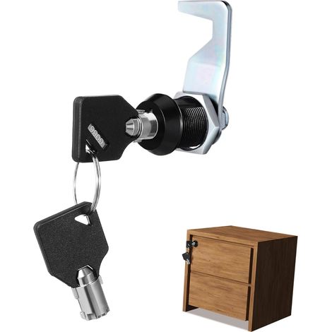 Lot de 2 verrous à came pour portes jusqu'à 8 mm d'épaisseur, cars (1/5)