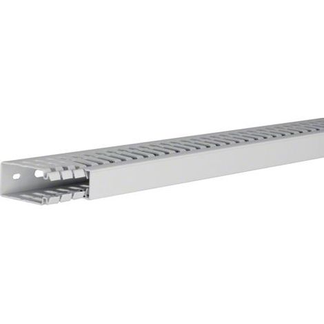 Goulotte de câblage sans halogène en PC-ABS beha-set l 25mm x p 60mm gris clair HAGER HA760025 (1/3)