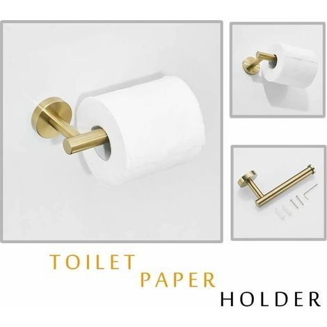 Goldene Badezimmeraccessoires: Accessoire-Stange, Handtuchhalter, Ringhalter, Haltegriffe (1/4)