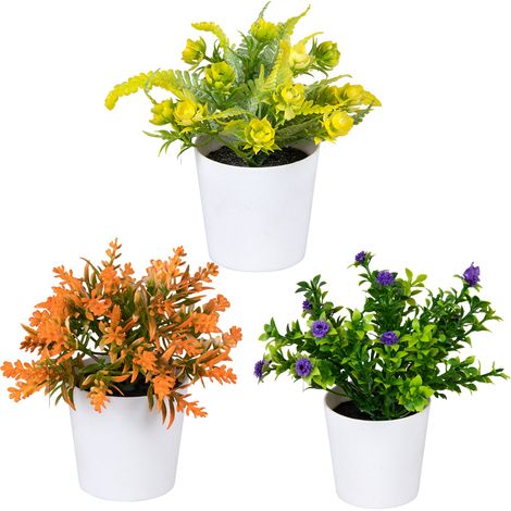 Pot À Plantes - Céramique Rond - 3 Pièces - Motifs Différents - Pour Succulentes Fausse Et Herbes - Décoration Intérieure (1/5)