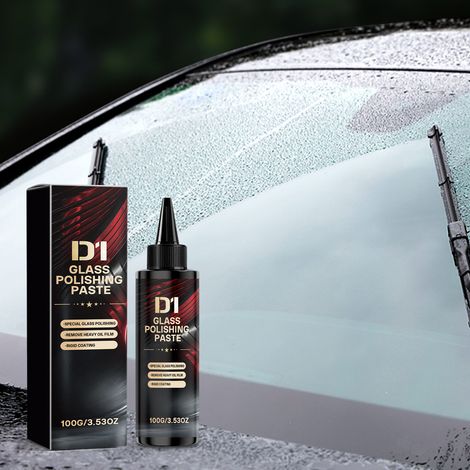 Autoglas-Polierflüssigkeit – Reinigt Autoscheiben, entfernt Flecken, hellt sie auf und sorgt für klare Sicht – 100 g -- DTEKGAZ (1/5)