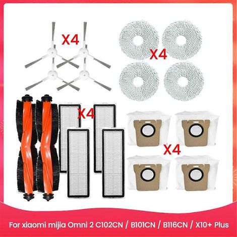 Pour Omni 2 C102CN / B101CN B116CN / X10+ Plus Accessoires Main Side Brosse HEPA Filtre Serpillière Bags (1/5)