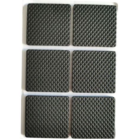 Lot de 12 patins caoutchouc antidérapants pour pieds de table et chaise (4,6 x 4,6 cm) - Protection sol meuble (1/5)