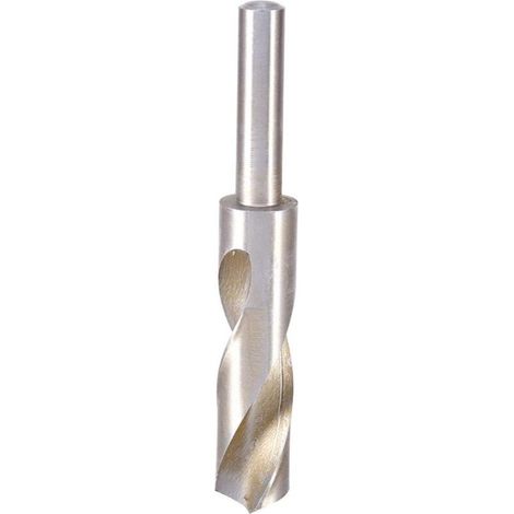 Punta da trapano elicoidale in acciaio rapido HSS 4241 da 22 mm di diametro per fabbri, gambo dritto da 1/2" -Crezuo