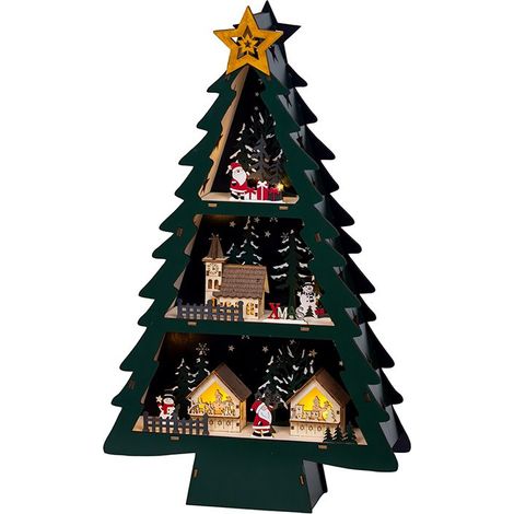 Escena navideña en árbol con led 33 x 9 x 55 cm (1/3)