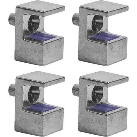 Pinces pour étagères en verre, 4 pièces,-095 avec épingle argent (1/5)