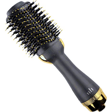 Brosse Seche Cheveux - Brosse Chaude Ovale Avec Aiguilles Nylon Et Peigne Mèches - Pour Coiffage Et Séchage À La Maison - 1 Pièce (1/5)