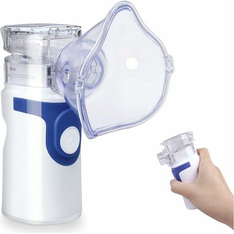 Mini humidificateur à vapeur portable pour adultes et enfants Gris (bleu foncé) (1/5)