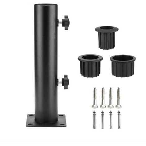 Support de parasol robuste pour terrasse, balustrades, plage, cour, balcon, bateaux, hayon-x (1/5)