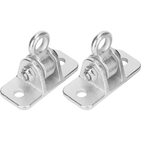 Lot de 2 supports de balançoire en fer pour montage hamac chaise suspendue crochet plaque de fixation kit (1/5)