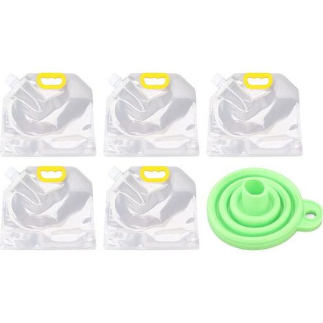 Sac de rangement scellé pour grains, 5 pièces, réutilisable, Transparent, pour riz, céréales, farine, noix, 2.5kg. (1/5)