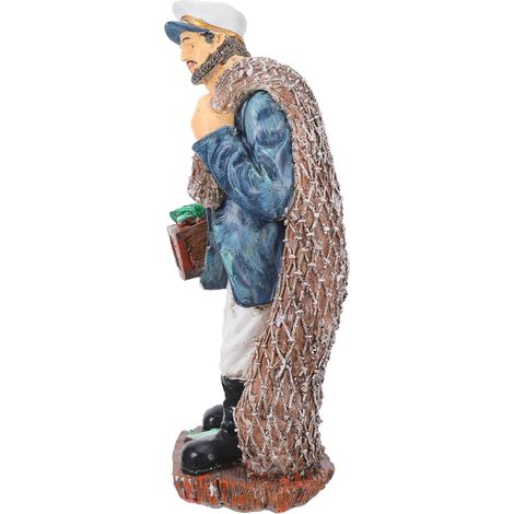 Figurine Miniature de Capitaine de Plage Résine Décoration Nautique pour Chambre Modèle de Marin Miniature pour Loisirs Créatifs (1/5)