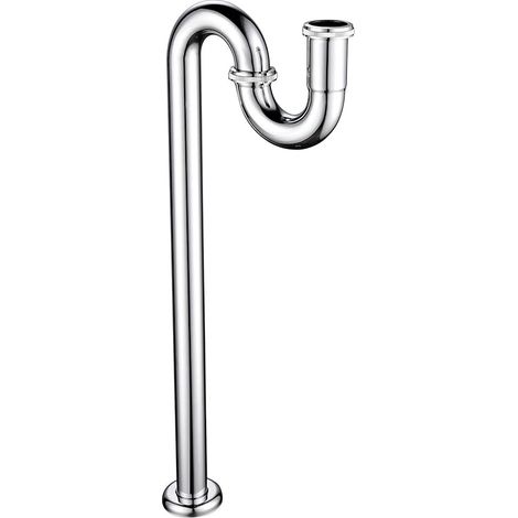 WT04 Siphon de lavabo design en laiton chromé 1 1/4 (1/5)