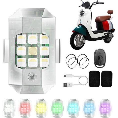 Feux Clignotants LED pour Automobile Éclairage Étanche 7 Couleurs (1/5)