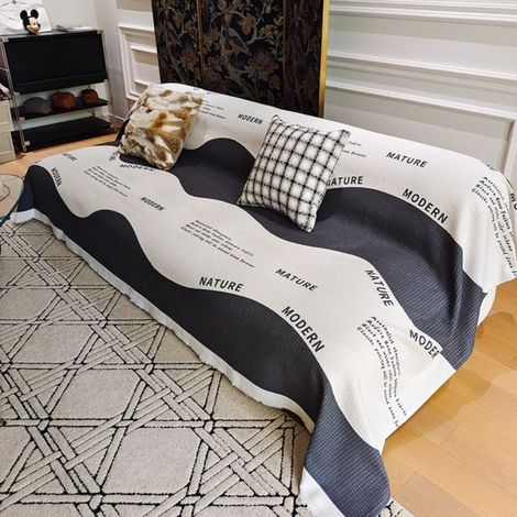 Années de noir et blanc 180x130 Coussin de canapé monobloc, housse de canapé intégrale anti-griffures de chat, adaptée à toutes les saisons, serviette/housse de canapé (1/4)