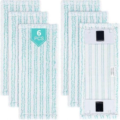 6 balais d'essuie-glace de rechange pour essuie-glaces Leifheit Clean Twist M Ergo Micro Duo/Power Clean M – Pour tous types de sols – Puissants et absorbants – Pour éliminer la saleté (1/4)