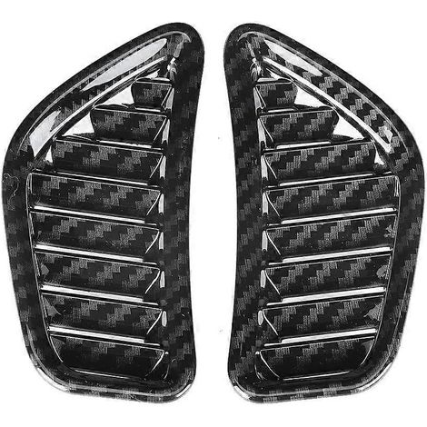 2pcs Cadre supérieur avant de sortie d'air en fibre de carbone, compatible avec Toyota Prius Hatchback 2019-2020. (1/4)