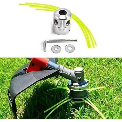 Cabezal universal para desbrozadora con carrete de alambre cortado de nailon y aluminio (con 4 líneas) (1/4)
