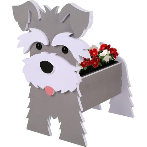 Maceta con forma de mascota - Decoración de jardín - Adornos para patio - Maceta con forma de animal - Macetas con forma de diferentes razas de perros (1/5)