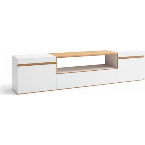 Mueble TV Kavos Blanco - Roble Arena (ancho) x 45cm (alto) (1/5)