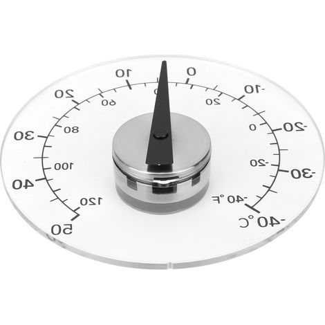 Thermomètre extérieur adhésif transparent pour fenêtre, porte ou serre, testeur de température (1/5)