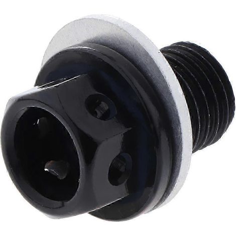 2x Magnetische Ölablassschrauben aus Metall, M12, für ATV und Motorrad, Schwarz, Highway