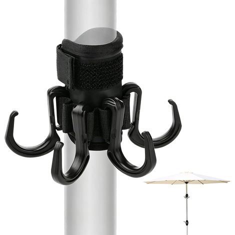 Crochet De Suspension Pour Parasol De Plage En Plastique ABS - Accessoire De Rangement Pour Voyage, Camping Et Extérieur (1/5)