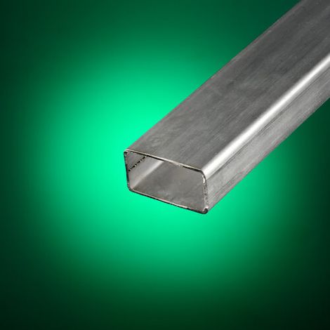 Tubo rectangular acero inoxidable 80x40 mm  Largo en metros: 1 metros (1/2)