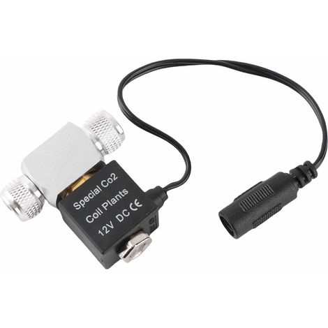 Válvula solenoide silenciosa de CO2 de 12 V para acuarios – conexión de 4x6 mm y rosca M10x1