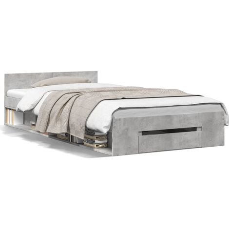 Maison Exclusive - Giroletto Cassetto Grigio Cemento 90x200 cm Legno Multistrato