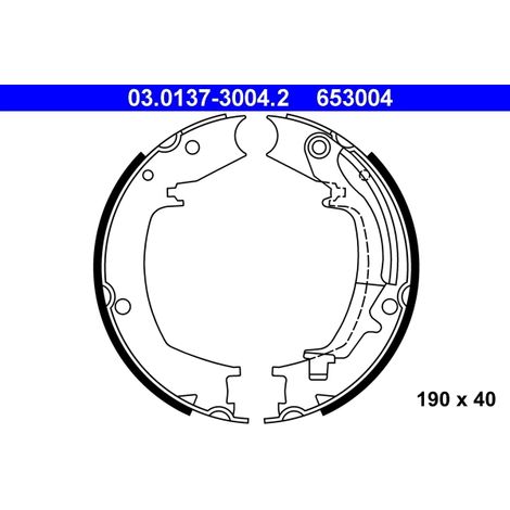 Jeu de mâchoires de frein, frein de stationnement ATE 03.0137-3004.2 HYUNDAI