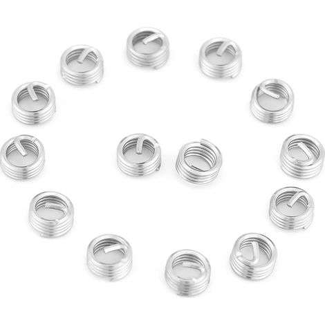 100 Stück spiralförmige Einsätze aus gewickeltem Edelstahldraht, M6 x 1,0 x 1D Gewinde (1/5)