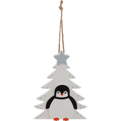 Sdn legno pinguino abete bl 13cm - Feeric lights & christmas (1/2)