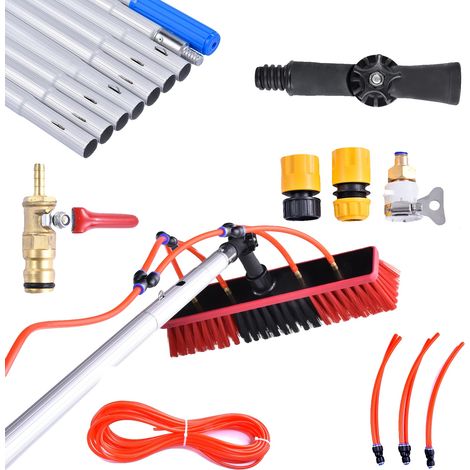 Kit de nettoyage de panneaux solaires, design télescopique, tête de brosse à 360 degrés, 9m (1/2)