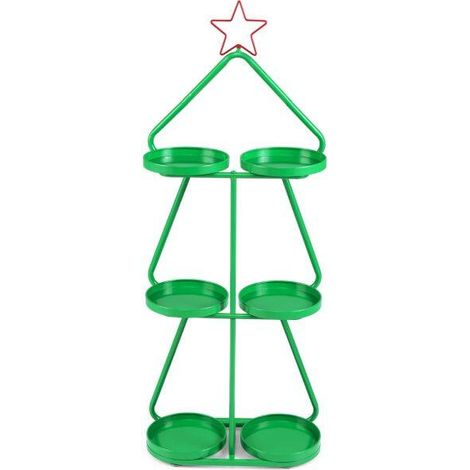 Christmas Plant Stand 3-Tier Tree-Shaped Side Table-Green (1/5)