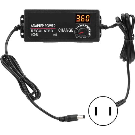 Adaptateur régulé réglable 3‑24V 3A 72W, bloc d'alimentation DC à tension variable, prise US AC110240V (1/5)