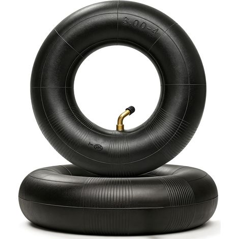 2 Pièces Chambre à Air Brouette 3.00-4, avec TR-87 Valve  Chambres à Air de Rechange, Pneu de Secours pour Brouette Incurvée pour Tondeuses à Gazon, Brouettes de Jardin, Karts (1/5)