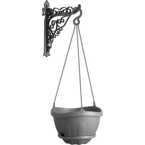 Set pots de fleurs - GONDOLA - D 28 cm - Gris - Livraison gratuite