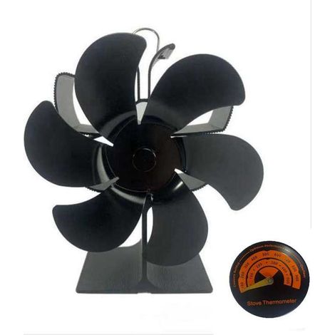 Ventilateur Pour Poêle - 6 Pales - Alimenté Par Chaleur - Fonctionne À Partir De 70 °C - Pour Poêles À Bois Et Cheminées - 1 Pièce (1/5)