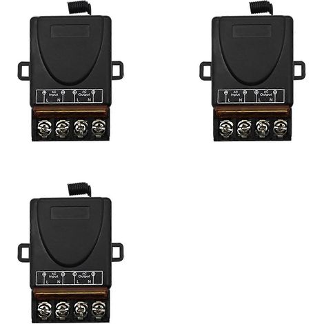 Récepteur relais 3X AC 220V 30A 1CH pour ouvre-porte de garage et portail (1/5)