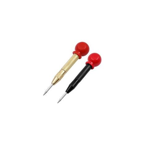 2PCS Pointeau Central Automatique 13cm Acier Pointeau Automatique Impact Réglable Center Punch Automatique avec Capuchon Precision Pointeau Automatique pour Métal Bois- Doré Noir (1/5)