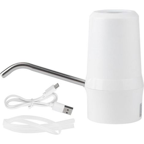Pompe À Eau Pour Bouteille - USB Rechargeable - Compatible Toutes Bouteilles Plastique Verre - Maison Bureau Voyage - 1 Pièce (1/5)