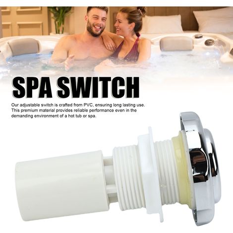 Válvula de control de PVC de 3/4" para spa y jacuzzi con interruptor de botón pulsador. (1/5)