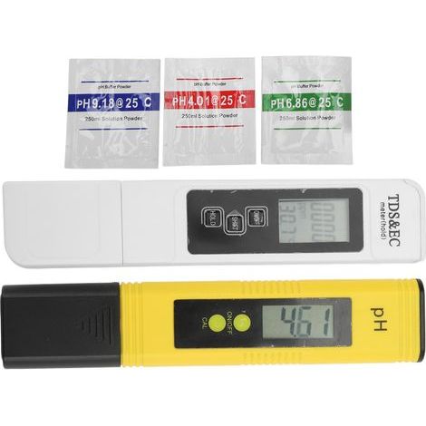 Tragbares digitales pH- und TDS-Wassermessgerät aus ABS-Kunststoff, robust und geeignet für Aquarien und Schwimmbäder. (1/5)
