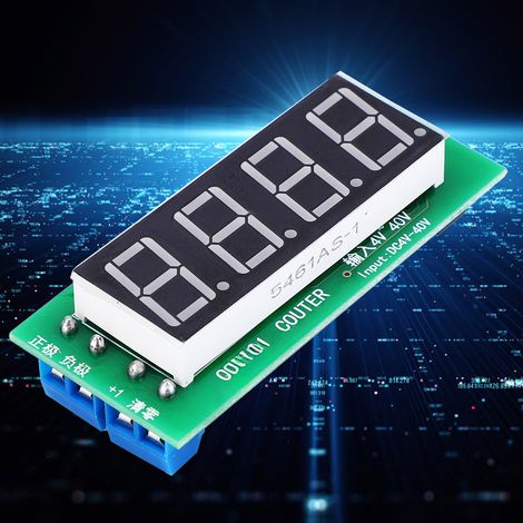 Módulo de medidor digital de 4 dígitos de alta calidad con función de memoria QF C04 DC4-40V